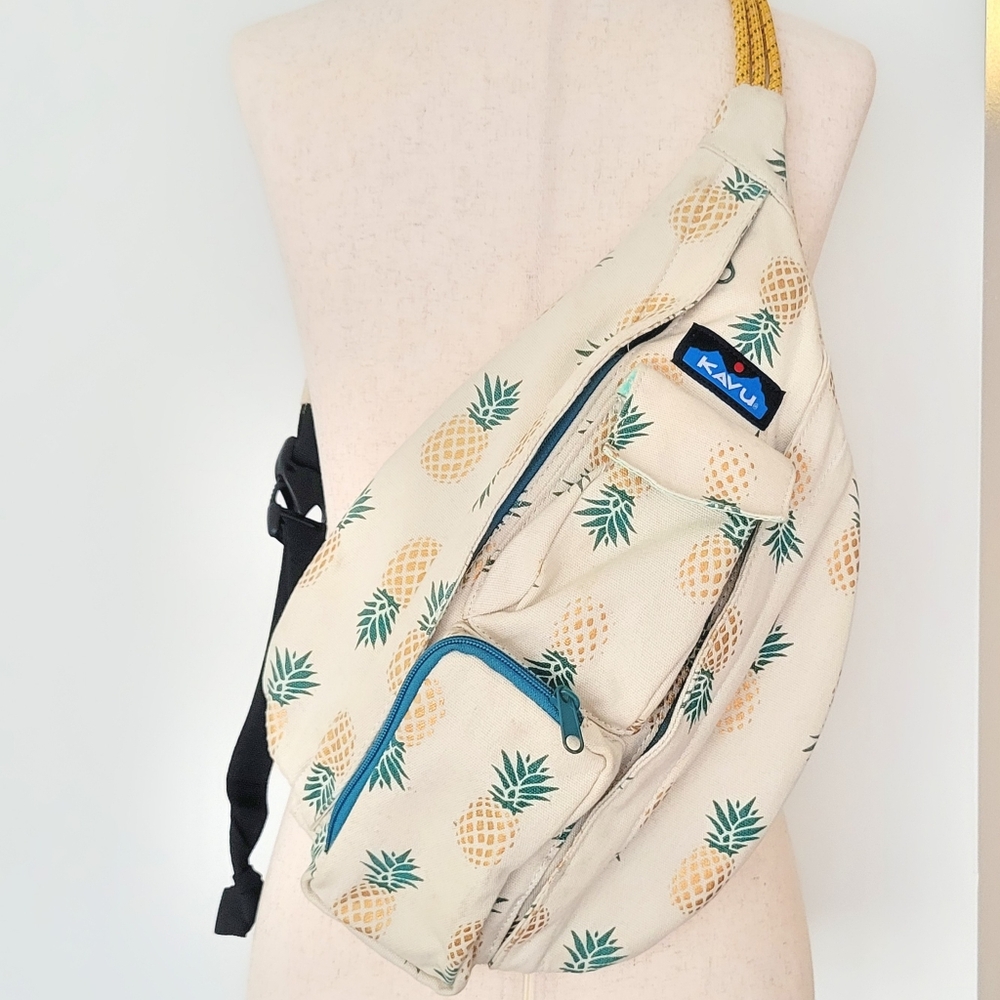KAVU Rope Crossbody Sling Bag Pineapple